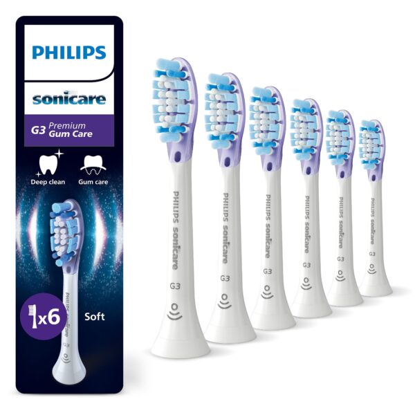 Philips Sonicare G3 Premium Gum Care Ersatzbürstenköpfe 6er-Pack – Zahnfleischpflege