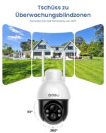 aosu 2K Solar Überwachungskamera Aussen – 360° Tracking, Farbnachtsicht & Akku – Bild 2