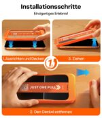 TORRAS Panzerglas für iPhone 17 Pro – 9H+ Härte mit automatischer Montage, 2 Stück – Bild 7