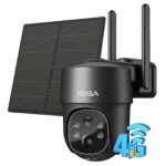 Xega 4G LTE Überwachungskamera Aussen Solar – 2K HD PTZ mit SIM-Karte, kabellos & WLAN-frei