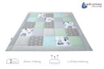 Medi Partners Krabbeldecke 120x120 cm – Wattierte Spielmatte aus 100% Baumwolle für Babys – Bild 6