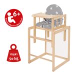roba Kombi-Hochstuhl Holz natur – 2in1 Kinderhochstuhl wandelbar zu Tisch & Stuhl – Bild 3