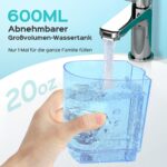 COSLUS Munddusche Professional 600ml – 2 Modi & 12 Druckstufen für optimale Zahnpflege – Bild 6