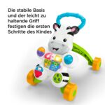 Fisher-Price Lern mit mir Zebra Lauflernwagen – Musikalisches Lernspielzeug ab 6 Monaten – Bild 6