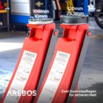 Arebos 3T Hydraulischer Rangierwagenheber flach – 75-505 mm für tiefergelegte Fahrzeuge – Bild 5