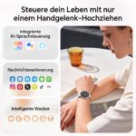 Gydom Smartwatch Damen Rund 1.27" mit Metallarmband – Fitnessuhr mit Telefonfunktion & SpO2 – Bild 6