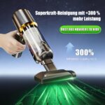 DiliDala Handstaubsauger Akku 27000PA – Kabelloser Autostaubsauger mit 3-Gang Saugleistung – Bild 4