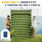 Myxslop 2-Personen Camping Isomatte 12cm – Luftmatratze mit Fußpumpe & Kissen für Outdoor – Bild 2
