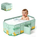 Lafisun Faltbare Babybadewanne 78x45x30 cm – Stabile Babywanne für 0-8 Jahre