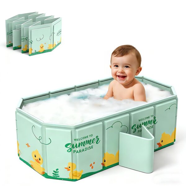 Lafisun Faltbare Babybadewanne 78x45x30 cm – Stabile Babywanne für 0-8 Jahre