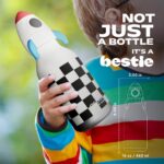 ASOBU Bestie 420ml Kindertrinkflasche – Isolierte Edelstahlflasche mit austauschbarem Tierkopf – Bild 6