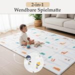 Pikatoyz® Krabbelmatte Baby 180x150 cm – Schadstofffreie XPE Spielmatte mit Tragetasche – Bild 7