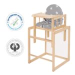 roba Kombi-Hochstuhl Holz natur – 2in1 Kinderhochstuhl wandelbar zu Tisch & Stuhl – Bild 4