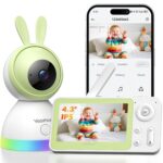 YESIMOM Babyphone 1080P HD mit 4.3" Display, 360° PTZ & App-Steuerung – Sicherer Baby Monitor