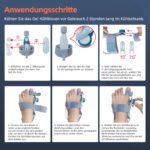 Tech Love Hallux Valgus Korrektur Schiene mit Kältepad – 3-Winkel Fussortheese für Damen & Herren – Bild 8