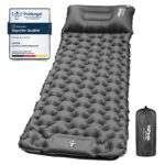 HiiPeak Isomatte Ultraleicht 198x70 cm – Aufblasbare Camping-Matratze mit Kopfkissen & Fussspumpe