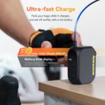 anoutway Tiny Pump – Elektrische Mini-Fahrradpumpe mit Druckmesser für alle Ventiltypen – Bild 6