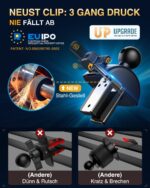 VANMASS Handyhalterung Auto 4 in 1 – Saugnapf & Lüftungsclip für iPhone & Samsung – Bild 6