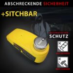 KRASER KR7Y Motorrad-Bremsscheibenschloss mit 110 dB Alarm – Wiederaufladbar – Bild 4