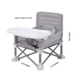 PandaEar Babystuhl Sitzerhöhung – Tragbarer Booster Hochstuhl mit Sicherheitsgurt – Bild 3