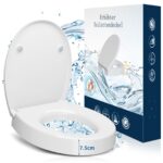 Toilettensitzerhöher 7.5 cm Duroplast mit Absenkautomatik – bis 250 kg belastbar