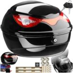 tectake® Motorradkoffer 22L mit Sicherheitsschloss – Topcase für Motorrad & Roller