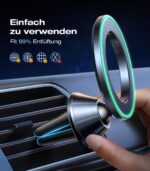 VICSEED Vollmetall MagSafe Autohalterung – Lüftungsmontage mit 26x N55 Magneten für iPhone & Samsung – Bild 3