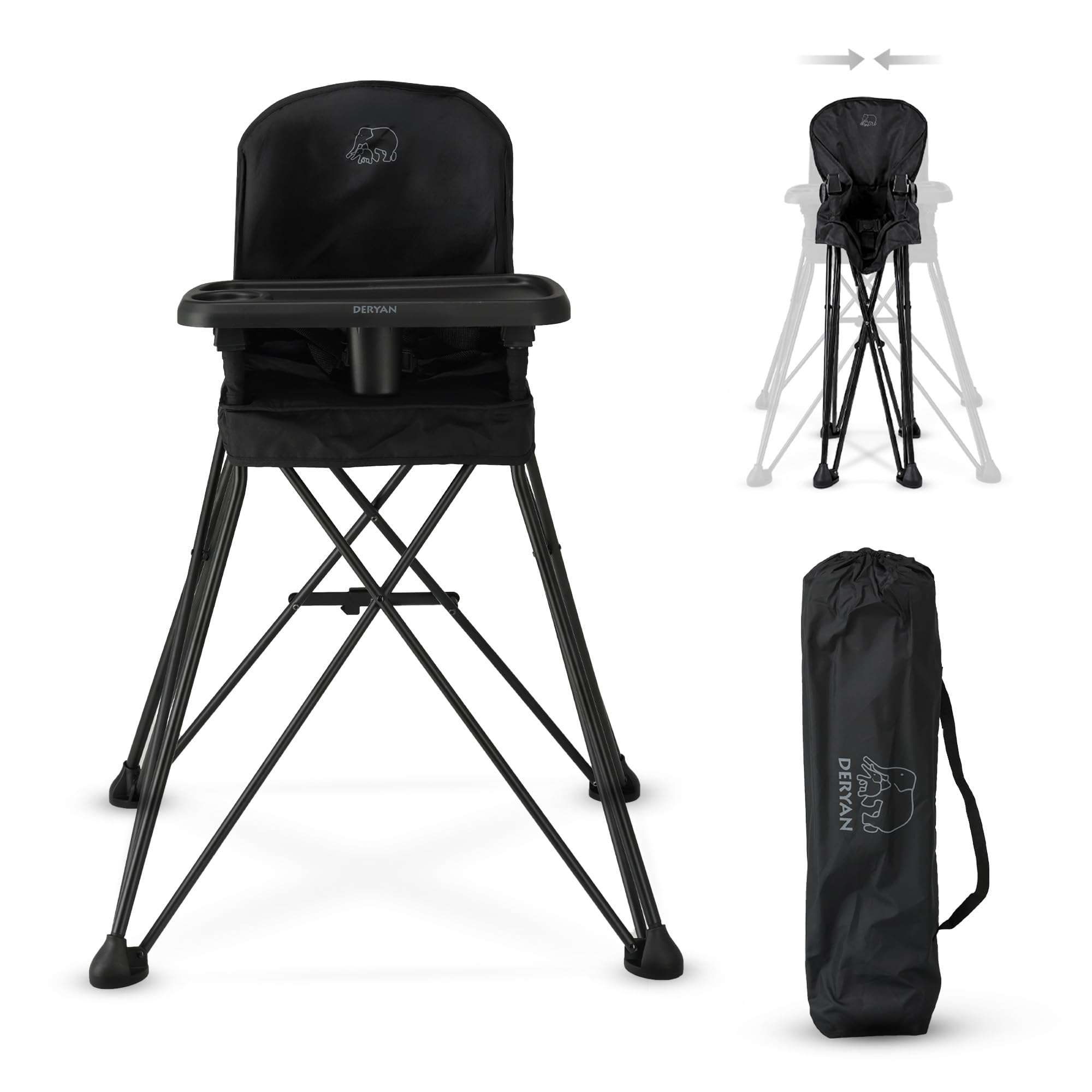 71GQwP5WEL._SY2000_.jpg Deryan Pop 'N Sit Hochstuhl – Klappbar mit Tablett für Kinder ab 6 Monaten – Bild 1