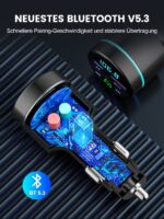 Mohard Bluetooth FM Transmitter Auto mit 30W PD & 18W QC3.0 – Freisprechanlage für alle Fahrzeuge – Bild 3