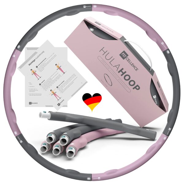 FITCELLENCE Hula Hoop Reifen 1,2kg, 90cm – Fitness Trainingsreifen für Erwachsene