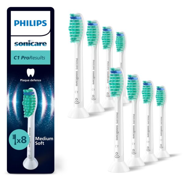 Philips Sonicare C1 ProResults Ersatzbürstenköpfe, 8er-Pack – Professionelle Zahnreinigung