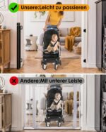 derimkcoa Treppenschutzgitter Ausziehbar 0-140 cm – Sicheres Babygitter für Treppen & Türen – Bild 3