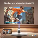 TOPTRO TP2 Mini Beamer 4K – Android 14 Smart Projektor mit 270° Drehbar & WiFi 6 – Bild 6