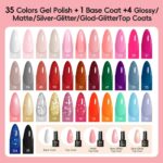 PEACECOLOR Gel Nagellack Set mit UV Lampe & elektrischer Nagelfräser – 40-teiliges Starter-Set – Bild 4
