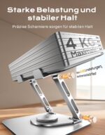 Glangeh 360° Laptop Ständer – Ergonomisch & Höhenverstellbar für MacBook & Notebooks bis 16 Zoll – Bild 5