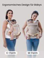 GROWNSY Babytrage mit Ein-Klick-Schnalle – Ergonomisch für Neugeborene bis Kleinkind (3-20kg) – Bild 6