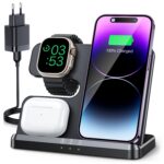 JARGOU 3-in-1 kabellose Ladestation – iPhone, Apple Watch & AirPods gleichzeitig laden