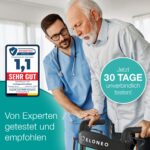 ELONEO Aluminium-Rollator faltbar mit Sitz – Leichtgewicht-Gehhilfe für mobile Senioren – Bild 6