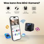 javiscam 4K Mini Überwachungskamera mit 2800mAh Akku – WiFi Innenkamera mit Nachtsicht – Bild 8