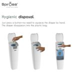 Spross® Windeleimer mit 3 Nachfüllkassetten – Geruchsdichter Wickeleimer Made in Germany – Bild 5