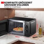 Toshiba MW2-MM20PE Mikrowelle 20L mit 700W & 5 Leistungsstufen – Solo-Mikrowelle Schwarz – Bild 2