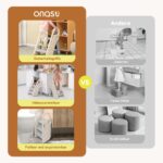 Onasti Tritthocker für Kinder – Höhenverstellbar & Faltbar mit Wasserhahn-Verlängerung – Bild 3