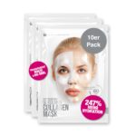 Glassskinmask White Collagen 10er Pack – Intensiv-Feuchtigkeitsmaske mit Kollagen & Snow Mushroom