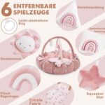 Mallify 5-in-1 Baby Spielbogen mit 6 Spielzeugen – Wandelbare Spielmatte für 0-6 Monate – Bild 5
