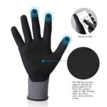 HPHST SF001TS Arbeitshandschuhe 12 Paar – Montagehandschuhe mit Smart Touch & Nitrilschaum – Bild 3