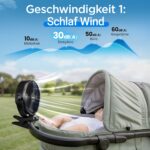 EasyAcc 10000mAh Clip-Ventilator 20cm – 37h Laufzeit mit Powerbank-Funktion & 5 Geschwindigkeiten – Bild 5