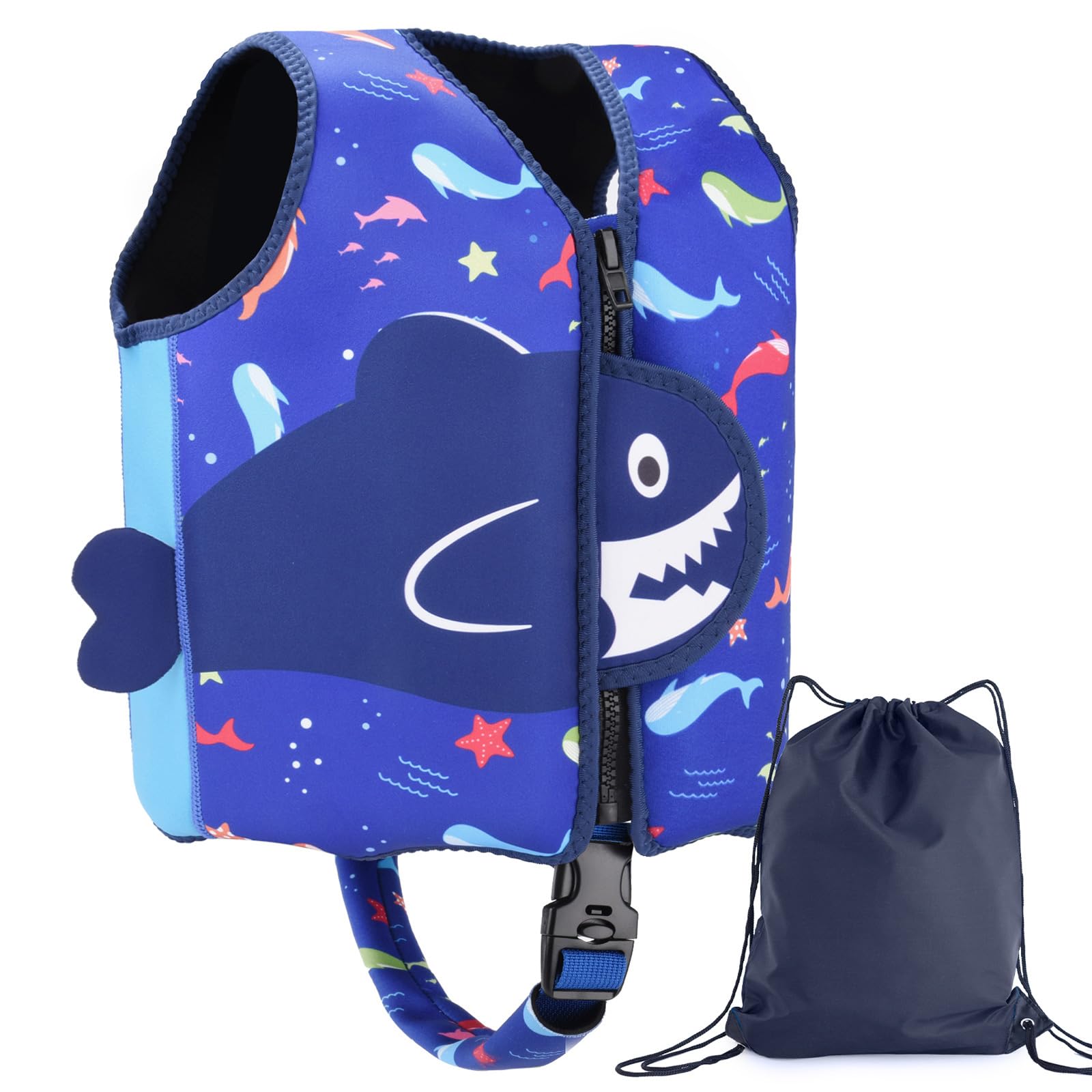 71H3ZEIL7L._SY1600_.jpg Nigecue Kinder-Schwimmweste aus Neopren mit Auftriebskörpern – Sicher schwimmen lernen – Bild 1
