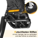 toptrek Fahrradpedale CNC-Aluminium mit StVZO Reflektoren – rutschfest für MTB & Rennrad – Bild 5