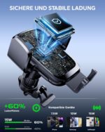 KPON 15W Qi Handyhalterung Auto mit Ladefunktion – Wireless Charger für iPhone & Samsung – Bild 6
