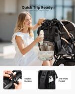LOVEVOOK Wickelrucksack Groß – Wasserabweisend mit Wickelunterlage & Kinderwagenbefestigung – Bild 6